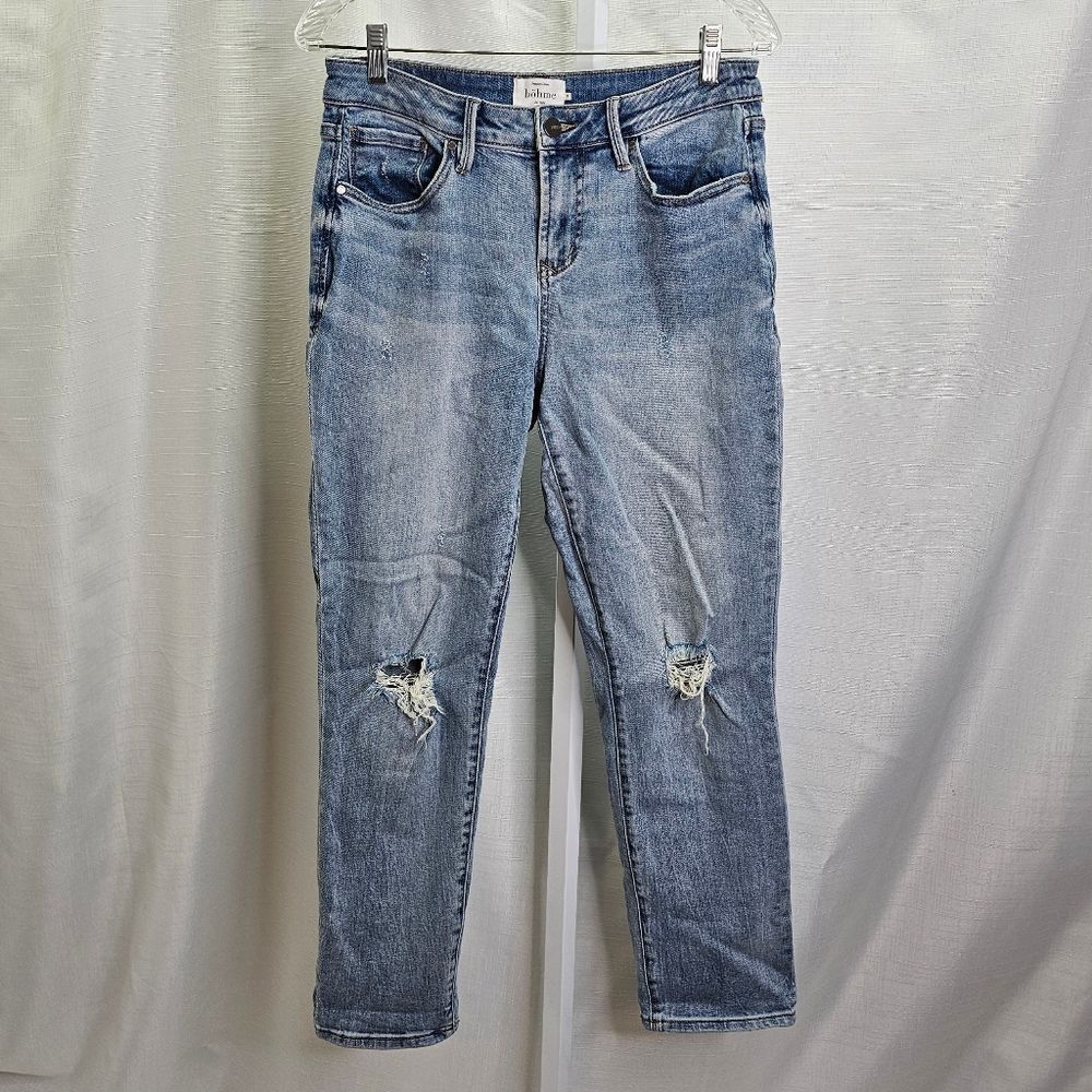Bohme Distressed Straight Leg Jeans Size 28
